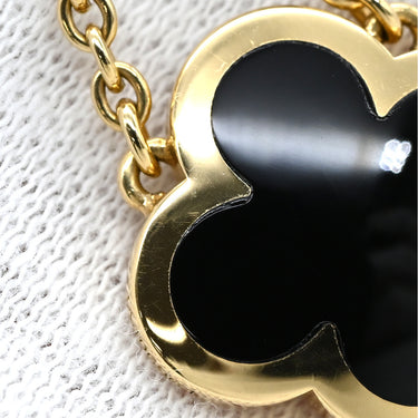 ヴァンクリーフアーペル Van Cleef & Arpels ピュア アルハンブラ VCARB13900 ブラックXイエローゴールド K18YG オニキス ネックレス 750YG 18K 18金 オニキス