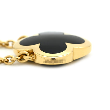 ヴァンクリーフアーペル Van Cleef & Arpels ピュア アルハンブラ VCARB13900 ブラックXイエローゴールド K18YG オニキス ネックレス 750YG 18K 18金 オニキス
