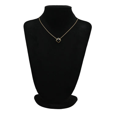 ヴァンクリーフアーペル Van Cleef & Arpels ピュア アルハンブラ VCARB13900 ブラックXイエローゴールド K18YG オニキス ネックレス 750YG 18K 18金 オニキス