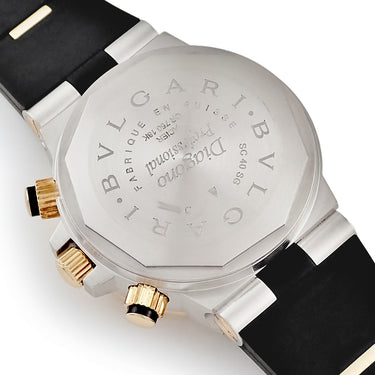 腕時計 ブルガリ BVLGARI ディアゴノ スクーバ プロフェッショナル フライバッククロノグラフ SC40SG 自動巻き メンズ K18YG×SS 黒
