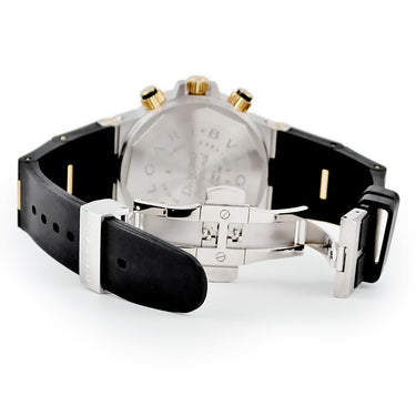 腕時計 ブルガリ BVLGARI ディアゴノ スクーバ プロフェッショナル フライバッククロノグラフ SC40SG 自動巻き メンズ K18YG×SS 黒