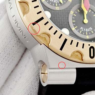 腕時計 ブルガリ BVLGARI ディアゴノ スクーバ プロフェッショナル フライバッククロノグラフ SC40SG 自動巻き メンズ K18YG×SS 黒