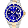 腕時計 ロレックス ROLEX サブマリーナー デイト 16613 L番 自動巻き メンズ OH済 L番 K18YG×SS コンビ ヴァイオレット 青サブ