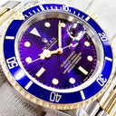 腕時計 ロレックス ROLEX サブマリーナー デイト 16613 L番 自動巻き メンズ OH済 L番 K18YG×SS コンビ ヴァイオレット 青サブ