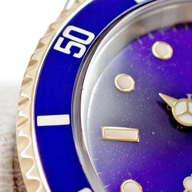 腕時計 ロレックス ROLEX サブマリーナー デイト 16613 L番 自動巻き メンズ OH済 L番 K18YG×SS コンビ ヴァイオレット 青サブ