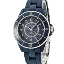 腕時計 シャネル CHANEL J12 キャリバー12.2 33ｍｍ H11683 自動巻き レディース 新品同様 マットブルー セラミック アラビア