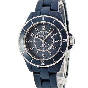 腕時計 シャネル CHANEL J12 キャリバー12.2 33ｍｍ H11683 自動巻き レディース 新品同様 マットブルー セラミック アラビア
