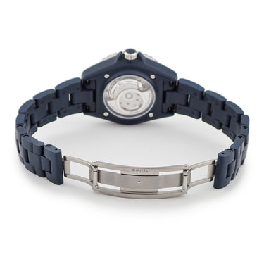 腕時計 シャネル CHANEL J12 キャリバー12.2 33ｍｍ H11683 自動巻き レディース 新品同様 マットブルー セラミック アラビア