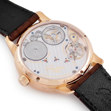 腕時計 グラスヒュッテ オリジナル GLASHUTTE ORIGINAL セネタ クロノメーター レギュレーター 1-58-04-04-05-50 手巻き メンズ K18RG無垢 青針