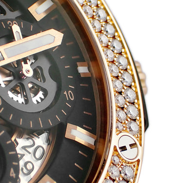 腕時計 ウブロ HUBLOT ビッグバン アエロバン 311.PX.1180.GR.1704 自動巻き メンズ K18RG無垢 純正ダイヤ スケルトン ブラック