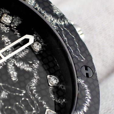 腕時計 ウブロ HUBLOT ビッグバン ブロイダリー セラミック 343.CS.6570.NR.BSK16 自動巻き レディース 純正ダイヤ 黒 スカル 限定