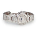 腕時計 カルティエ Cartier ミスパシャ WJ124018 クオーツ レディース K18WG無垢 純正ダイヤ シルバー サンレイ 青針