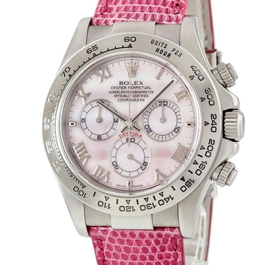 腕時計 ロレックス ROLEX コスモグラフ デイトナ ビーチ 116519 K番 自動巻き メンズ K番 K18WG無垢 ピンク シェル クロノグラフ