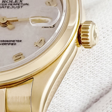 腕時計 ロレックス ROLEX デイトジャスト 31 68248 W番 自動巻き レディース W番 K18YG無垢 コンピューター アラビア オイスターブレス