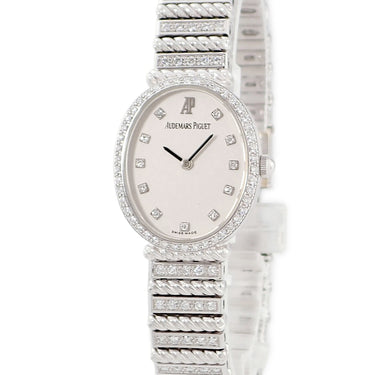 腕時計 オーデマピゲ AUDEMARS PIGUET ドレスウォッチ オーバル 79273BC.ZZ.9034BC.01 手巻き レディース K18WG無垢 純正ダイヤ ヴィンテージ