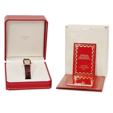 腕時計 カルティエ Cartier タンク ノーマル クォーツ SM 84710502 クオーツ レディース K18YG無垢 ノルマル 青針 ローマン