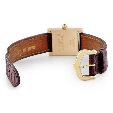 腕時計 カルティエ Cartier タンク ノーマル クォーツ SM 84710502 クオーツ レディース K18YG無垢 ノルマル 青針 ローマン