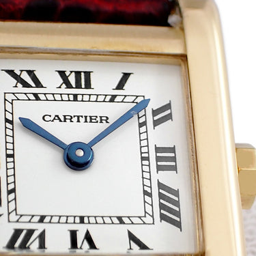 腕時計 カルティエ Cartier タンク ノーマル クォーツ SM 84710502 クオーツ レディース K18YG無垢 ノルマル 青針 ローマン