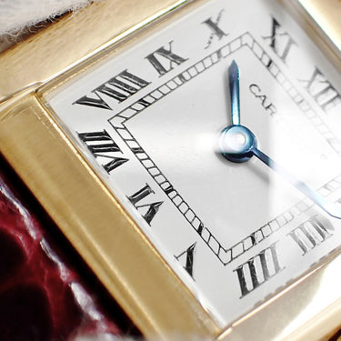 腕時計 カルティエ Cartier タンク ノーマル クォーツ SM 84710502 クオーツ レディース K18YG無垢 ノルマル 青針 ローマン
