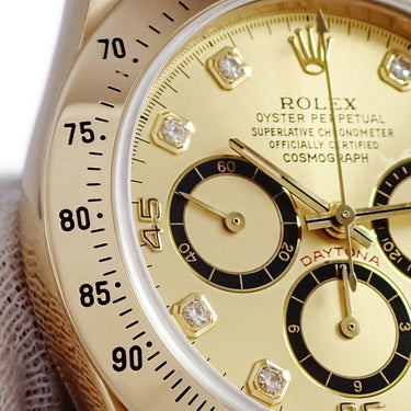 腕時計 ロレックス ROLEX コスモグラフ デイトナ 16528G E番 自動巻き メンズ E番 K18YG無垢 純正ダイヤ シャンパン 逆6