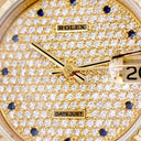 腕時計 ロレックス ROLEX デイトジャスト 68278 L番 自動巻き メンズ レディース OH済 L番 K18YG無垢 純正ダイヤ&サファイア パヴェ
