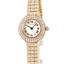 腕時計 カルティエ Cartier クドレ コリゼ ウォッチ SM クオーツ レディース メーカーOH済 K18YG無垢 純正ダイヤ 青針 ローマン