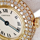腕時計 カルティエ Cartier クドレ コリゼ ウォッチ SM クオーツ レディース メーカーOH済 K18YG無垢 純正ダイヤ 青針 ローマン