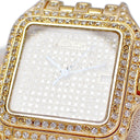 腕時計 カルティエ Cartier パンテール クラシック & フィガロ LM W25014B9 クオーツ メンズ レディース K18YG無垢 ダイヤ デイト