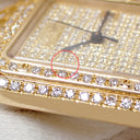 腕時計 カルティエ Cartier パンテール クラシック & フィガロ LM W25014B9 クオーツ メンズ レディース K18YG無垢 ダイヤ デイト