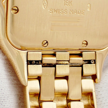 腕時計 カルティエ Cartier パンテール クラシック & フィガロ LM W25014B9 クオーツ メンズ レディース K18YG無垢 ダイヤ デイト