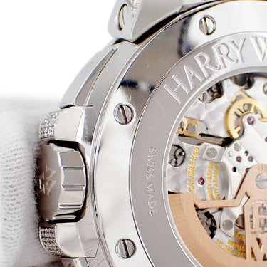 腕時計 ハリーウィンストン Harry Winston オーシャン トリレトロ クロノグラフ OCEACT44WW002 自動巻き メンズ K18WG無垢 純正ダイヤ