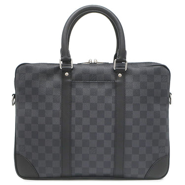 ルイヴィトン LOUIS VUITTON ポルト ドキュマン ヴォワヤージュ PM N40445 ダミエグラフィット ダミエグラフィットキャンバス 2WAYバッグ シルバー金具 ビジネスバッグ