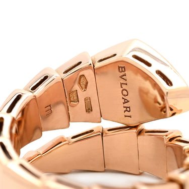 ブルガリ BVLGARI セルペンティ ヴァイパー ダイヤモンド 345217 ピンクゴールド K18PG ダイヤモンド 14038 リング 指輪 18K 750 PG パヴェ シングルコイル 12号