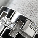 カルティエ Cartier ドラゴン パドロック ブラック×ホワイトゴールド K18WG ダイヤモンド ラッカー #49(JP9) リング 指輪 750 18K WG ダイヤモンド 8.5号