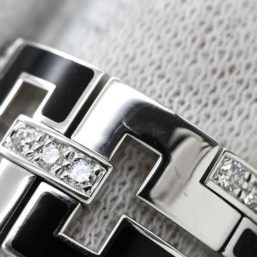 カルティエ Cartier ドラゴン パドロック ブラック×ホワイトゴールド K18WG ダイヤモンド ラッカー #49(JP9) リング 指輪 750 18K WG ダイヤモンド 8.5号