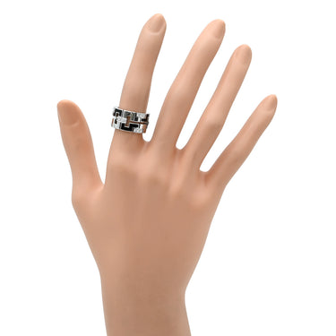カルティエ Cartier ドラゴン パドロック ブラック×ホワイトゴールド K18WG ダイヤモンド ラッカー #49(JP9) リング 指輪 750 18K WG ダイヤモンド 8.5号
