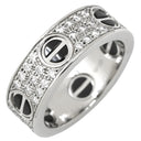 カルティエ Cartier ラブリング パヴェダイヤモンド セラミック B4207652 ブラック×ホワイトゴールド K18WG セラミック ダイヤモンド #52(JP12) リング 指輪 750 18K 18金 12号