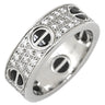 カルティエ Cartier ラブリング パヴェダイヤモンド セラミック B4207652 ブラック×ホワイトゴールド K18WG セラミック ダイヤモンド #52(JP12) リング 指輪 750 18K 18金 12号