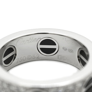 カルティエ Cartier ラブリング パヴェダイヤモンド セラミック B4207652 ブラック×ホワイトゴールド K18WG セラミック ダイヤモンド #52(JP12) リング 指輪 750 18K 18金 12号