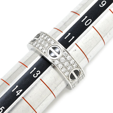 カルティエ Cartier ラブリング パヴェダイヤモンド セラミック B4207652 ブラック×ホワイトゴールド K18WG セラミック ダイヤモンド #52(JP12) リング 指輪 750 18K 18金 12号