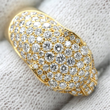 カルティエ Cartier パンテール ドゥ カルティエ MM セミパヴェ N4225000 イエローゴールド K18YG ダイヤモンド オニキス ツァボライト #51(JP11) リング 指輪 750YG オニキス ツァボライト 10号