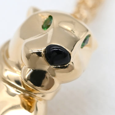 カルティエ Cartier パンテール ドゥ カルティエ ネックレス イエローゴールド K18YG オニキス ツァボライト ネックレス Cartier パンサー 750 18K YG Wチェーン