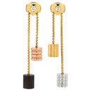 ブシュロン BOUCHERON キャトル 4モチーフ スウィング ドロップ 4カラー K18YG K18PG K18WG ダイヤモンド ブラウンPVD ピアス Au750 18K PVD ダイヤ ロング