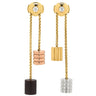ブシュロン BOUCHERON キャトル 4モチーフ スウィング ドロップ 4カラー K18YG K18PG K18WG ダイヤモンド ブラウンPVD ピアス Au750 18K PVD ダイヤ ロング
