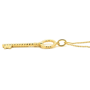 ティファニー Tiffany & Co オーバルキー ツイスト ペンダント イエローゴールド K18YG ネックレス 750 18K YG ボールチェーン