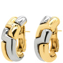 ブルガリ BVLGARI アルベアーレ イエローゴールド×シルバー K18YG ステンレス ピアス 18K 750 18金 K18YG×SS コンビ