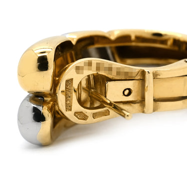 ブルガリ BVLGARI アルベアーレ イエローゴールド×シルバー K18YG ステンレス ピアス 18K 750 18金 K18YG×SS コンビ