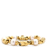 ブルガリ BVLGARI パッソドッピオ パール パールホワイト×イエローゴールド K18YG パール ブレスレット 18K 750 18金 YG