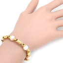 ブルガリ BVLGARI パッソドッピオ パール パールホワイト×イエローゴールド K18YG パール ブレスレット 18K 750 18金 YG