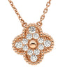 ヴァンクリーフアーペル Van Cleef & Arpels ヴィンテージアルハンブラ ペンダント VCARP2R300 ローズゴールド K18PG ダイヤモンド ネックレス Au750 PG 12粒 ダイヤ